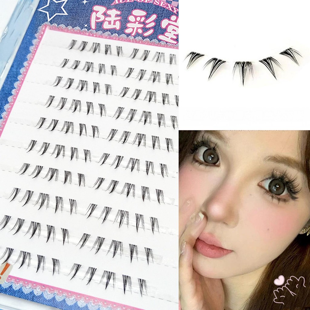 5-7mm Lông Mi Dưới Thực Tế Manga Mềm Đáy Cụm Lông Mi Hoàn Hảo Cho Bé Gái Trang Điểm Mắt Ngủ