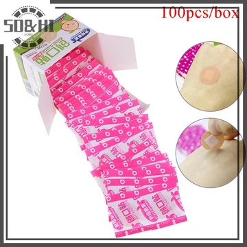 [SD& HI] 100 Cái / hộp Băng dính y tế dùng một lần tròn Mini Băng dính y tế Thạch cao vết thương (vn)