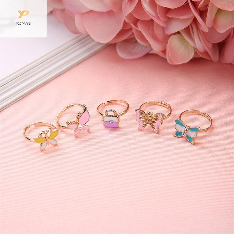 Nhẫn PPY Đáng Yêu Cho Bé Gái Bộ 5 Món Trang Sức Dễ Thương Cho Trẻ Em