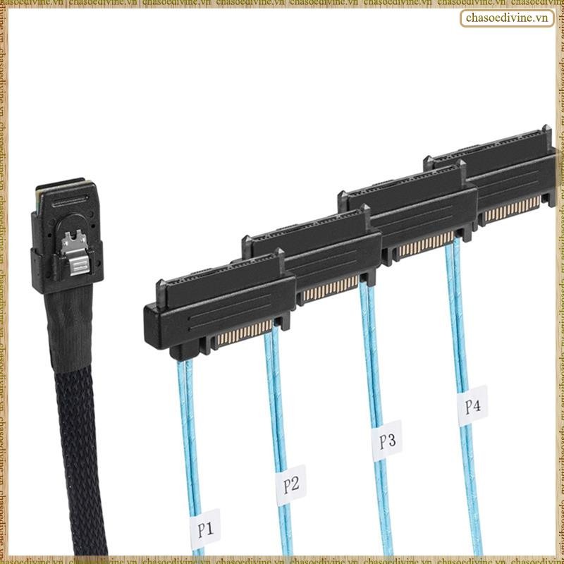 [K O G X] Mini Sas Sff-8087 đến 4 Sff-8482 Thẻ mảng máy chủ Cáp dữ liệu ổ cứng Cáp nguồn Sata