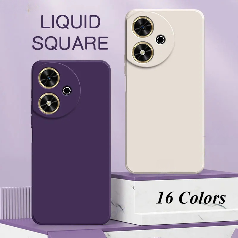 Ốp điện thoại silicon lỏng hình vuông sang trọng cho Honor Play 20 30 40 40s 50 7T 50m 5 5G Plus Pro Vỏ di động chống sốc toàn cầu HonorPlay50 Play50m Coque mềm