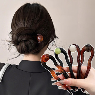 Vintage Hình Chữ U Kẹp Tóc Mặt Sau Đầu Bền Acrylic Kẹp Tóc Dính Cho Tóc DIY Phụ Kiện Tạo Kiểu Tóc