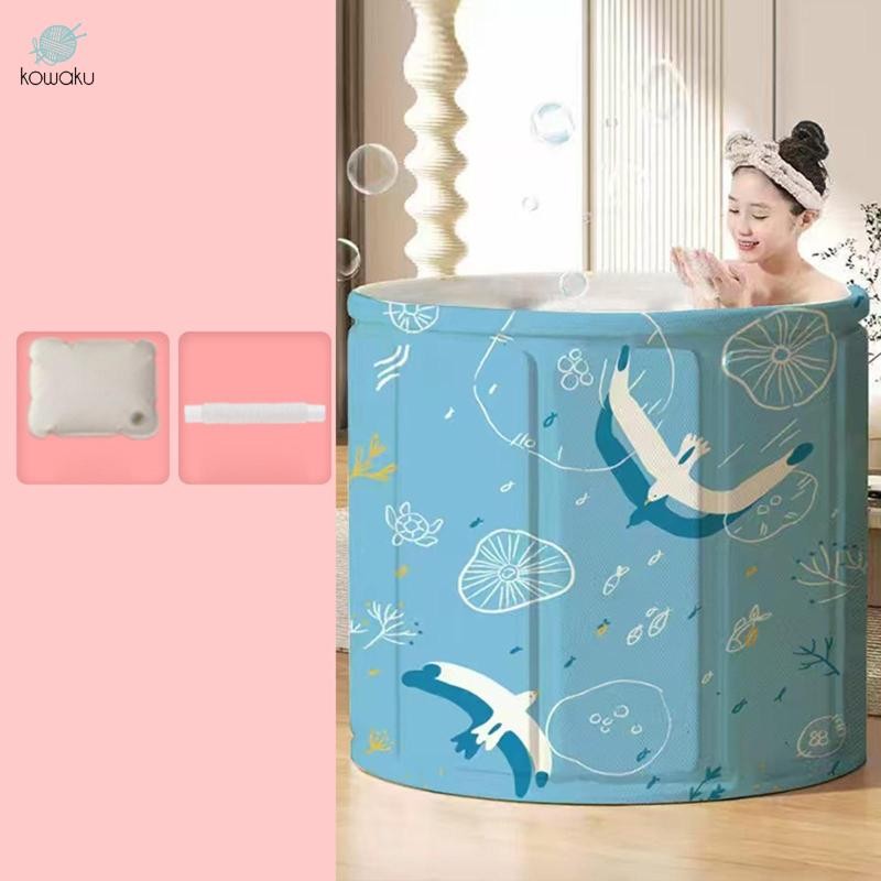 Bồn tắm PVC gập di động cắm trại/nhà ở, có đệm, dùng cho trẻ em và người lớn