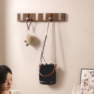 Phụ kiện sắp xếp lối vào móc dính có thể gập lại cho áo khoác Mũ nhà bếp Phòng tắm treo tường Tiết kiệm không gian Desi