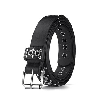 Thắt lưng NECKLACEMASK, Dây thắt lưng khóa bằng da PU, Phụ kiện trang trí thắt lưng mỏng Punk Hollow Out