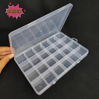 Pnpia 24 Lưới Nhựa Bảo Quản Hộp Đựng Trang Sức Ngăn Có Thể Điều Chỉnh Hộp Đựng Hạt Bông Tai Hộp Trang Sức Hình Chữ Nhật Hộp Đựng Boutique