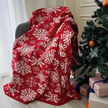 Chăn giáng sinh dệt kim Bắc Âu chăn trang trí chăn SOFA PHÒNG KHÁCH chăn phủ chăn chăn chăn mùa đông chăn dày dặn chăn ga gối đệm