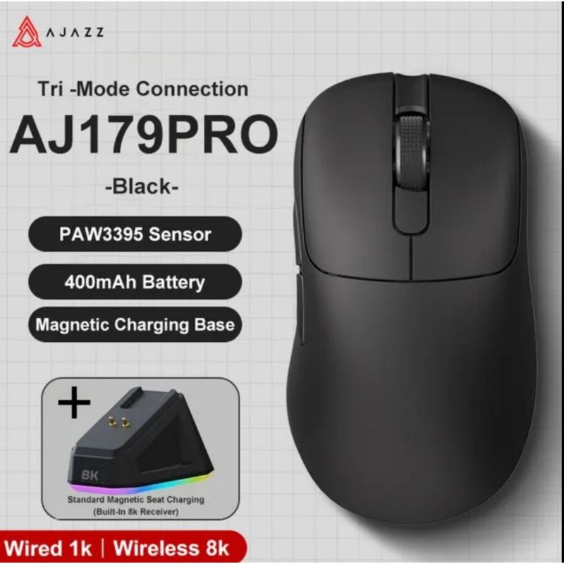 ⚡Chuột Gaming không dây AJAZZ AJ179 Pro -8KHz | 26000 DPI | Dock sạc RGB | Tri-mode | Sensor PAW3395 | BigBuy360 - bigbuy360.vn