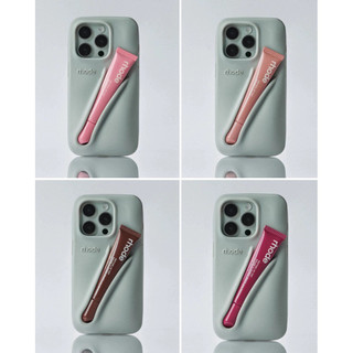 (Có Logo hình thoi trên Ốp lưng) Son môi dạng Son môi dạng Son dưỡng môi thời trang Vỏ silicon mềm cho iPhone 11 12 13 Mini 14 15 Pro Max Plus Lipgloss Holder Cover (l