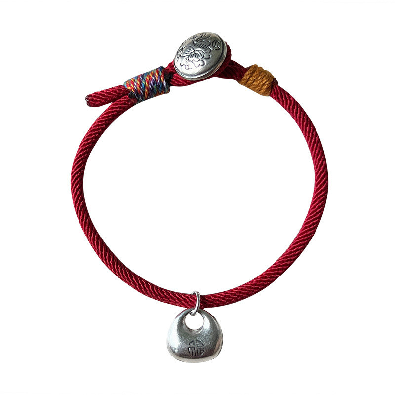 Sản phẩm mới phong cách Tây Tạng thiết kế hợp kiên định an toàn nhỏ may mắn nhỏ năm bản mệnh đơn giản khí chất Vòng tay dệt dây đỏ dây đỏ L00O