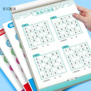 Bighsm 1 / 4 Bộ Tư Duy Logic Thang Huấn Luyện Xếp Hình Đồ Chơi Sudoku Sách Dành Cho Người Mới Bắt Đầu Trẻ Em Học Sinh Tiểu Học Bốn Sáu Chín Lưới Trò Chơi Martijn