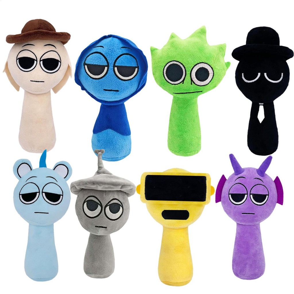 Sprunki Đồ Chơi Sang Trọng Sprunki Incredibox Trò Chơi Búp Bê Nhồi Bông Ngoại Vi Raddy Simon Tunner Jevin Đen saixit2vn