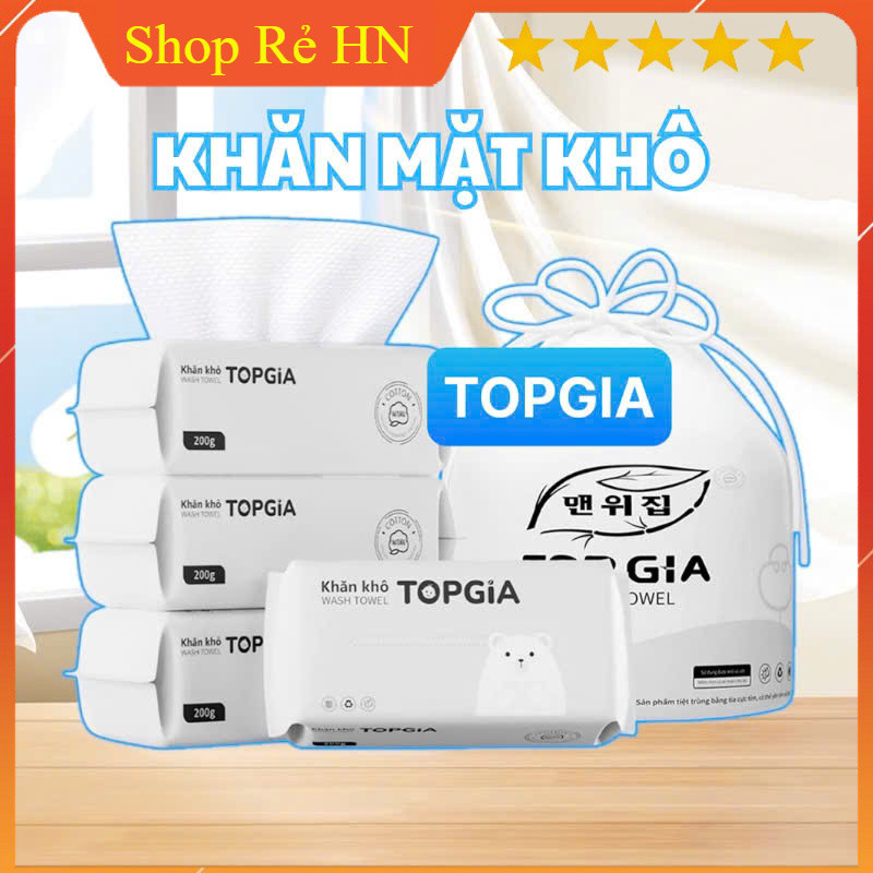 Khăn mặt khô Top gia dùng 1 lần siêu mềm mịn, an toàn cho da - CHÍNH HÃNG