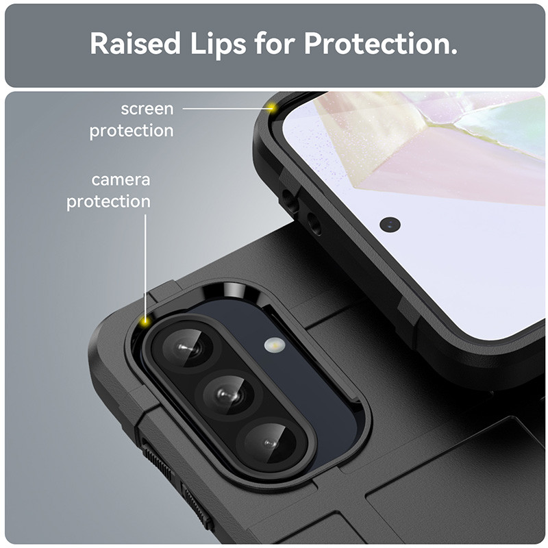 Dành Cho Samsung Galaxy A56 A36 A26 A16 A06 5G 4G Full Cover Hybrid Rugged Shield Vỏ Giáp Chống Sốc