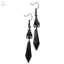 Bông tai dơi đen đính hạt nhỏ giọt màu đỏ, bông tai, trang sức Gothic, trang sức thay thế, quà tặng Gothic cho cô ấy, người yêu dơi, Halloween mới