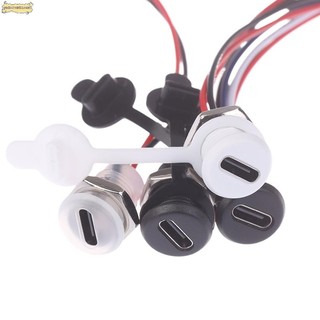 Vườn 1 Nữ Ổ Cắm Giao Diện Sạc Có Dây Hàn USB Type-C Chống Thấm Nước Kết Nối Nén Trực Tiếp Đế Nữ Mới