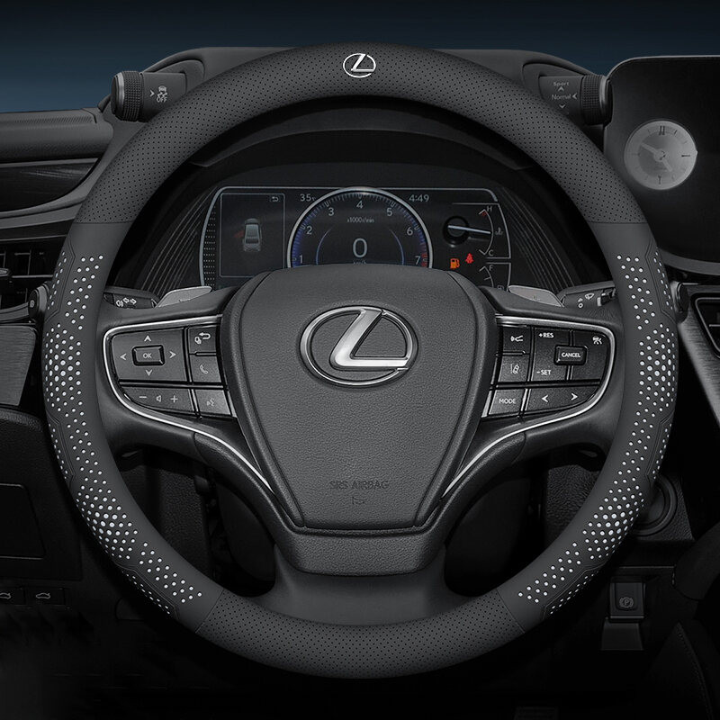Bọc Vô Lăng Siêu Mỏng Ô Tô, Da Siêu Mỏng Chống Trơn Trượt Và Hút Mồ Hôi Cho Xe Lexus rx 570 RX300 LX570 RX350 LX470 IS NX Vỏ Vô Lăng Đa Năng Ô Tô Chất Lượng Cao
