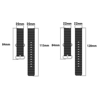 Dây đeo silicon đại dương phổ thông 20 / 22mm cho Huawei Watch GT4 GT5 GT6 Pro 46mm / GT3 SE / GT 2-3-4-5-6 42mm 46mm 2e