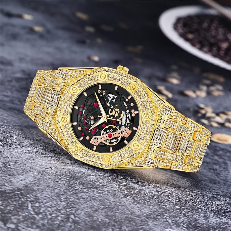 (Tặng nhẫn) Top 5 mẫu đồng hồ nam đính đá HOT nhất 2026, kèm dụng cụ điều chỉnh dây - CW WATCH