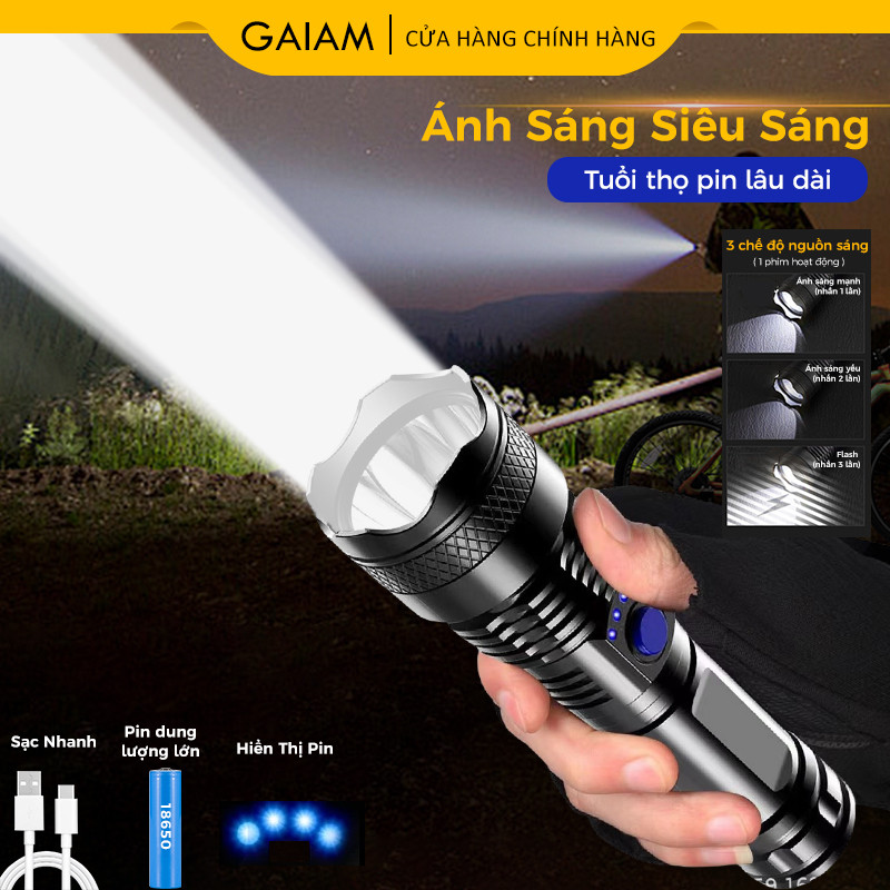 Đèn pin siêu sáng LED Đèn Pin Tuần Tra Đèn Pin Cầm Tay Siêu Sáng Chiếu ...
