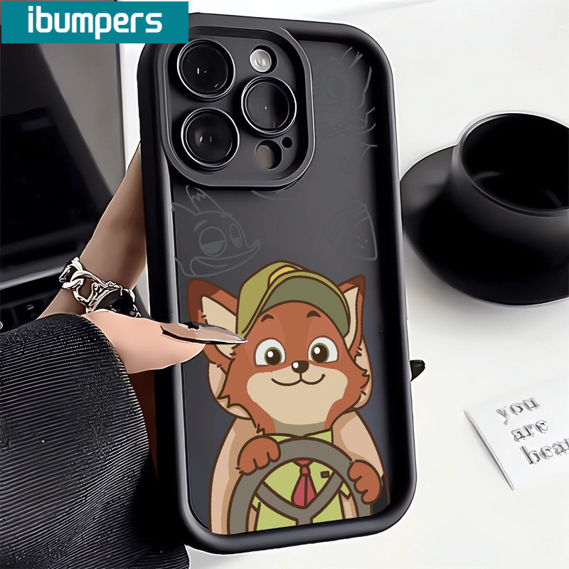 ibumpers Ốp Lưng IPhone Dễ Thương Ngộ Nghĩnh Nick Judy Drives Họa Tiết Cặp Đôi Ốp Điện Thoại Dày Dặn Silicon Mềm Chống Sốc Chống Bẩn Cho IPhone 16 15 14 12 13 11 Pro Max IP 7 8 Plus X XS XR