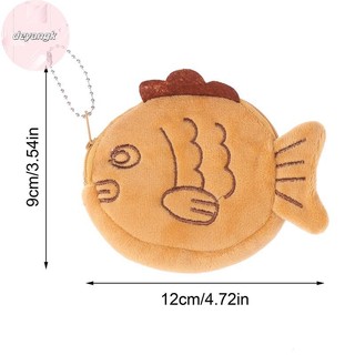 Deyangk 1 Dễ Thương Sang Trọng Snapper Búp Bê Cá Ví Đựng Tiền Xu Túi Dây Kéo Dễ Thương Cô Gái Ví Tiền Xu Cáp Tai Nghe Túi Chìa Khóa VN
