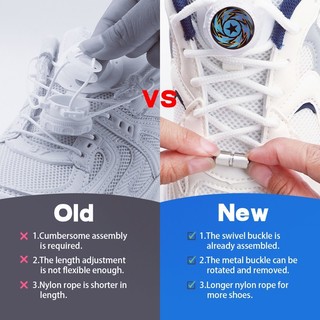 Khóa dây giày tự động kim loại không cần buộc, dễ lắp đặt cho sneaker, dày dặn