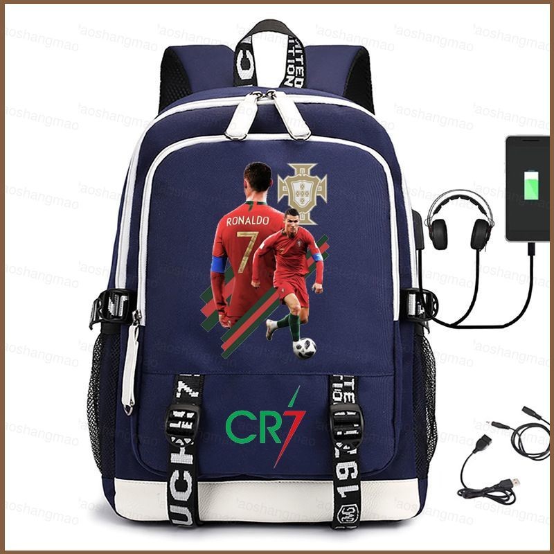 YT2 Cristiano Ronaldo Ba Lô Dành Cho Nam Học Sinh Trường Công Suất Lớn In Thời Trang Cá Tính Túi Đa Năng TY