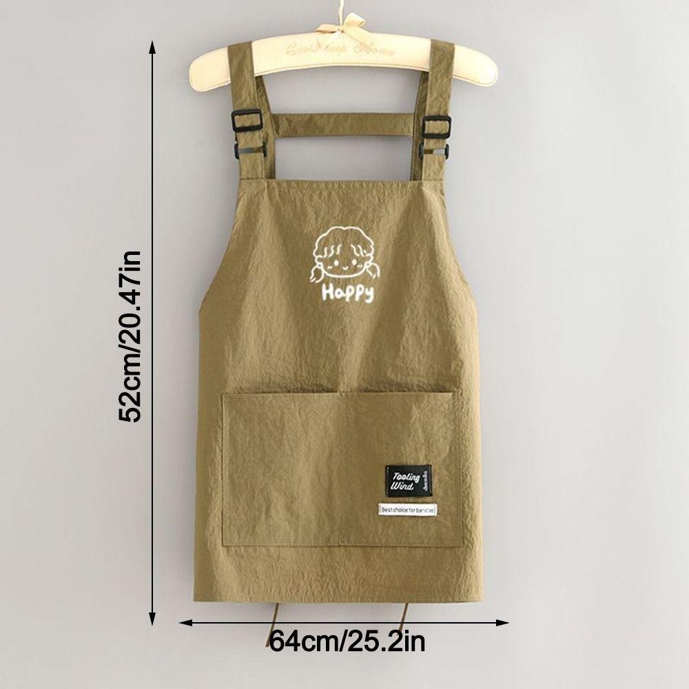 Tạp dề Kitch SLICELLIFE, Tạp dề đầu bếp chống bẩn chống dầu, Đồ nấu ăn hoạt hình chống nước không tay di động cho nhà bếp gia đình