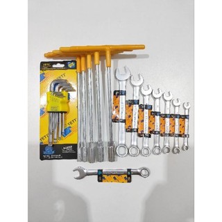[TẶNG CỜ LÊ 15] Combo 5 khoá chữ T, 7 cây cờ lê và bộ lục giác bi chính hãng, dùng để vặn Bulông, đai ốc