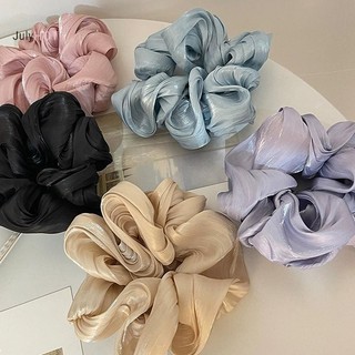 JULYHOT 2025 Xuân Hè Phong Cách Mới Nữ Lụa Satin Scrunchies Hàn Quốc Nữ Cô Gái Co Giãn Tóc Đuôi Ngựa Giữ Phụ Kiện Tóc Massivedeals