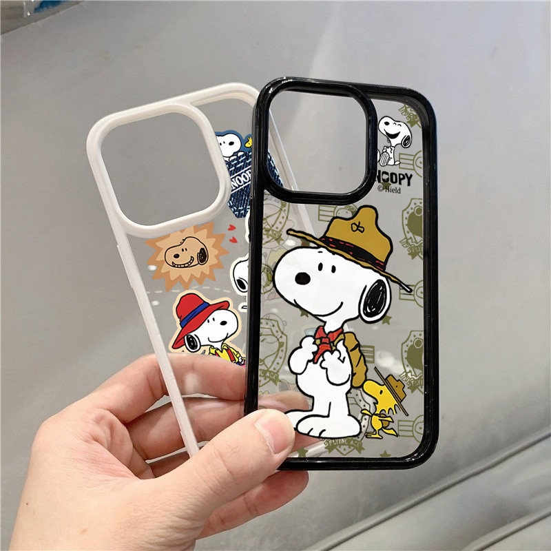 Ốp Lưng Cho iPhone 11 16 14 15 12 13 Pro Max 16e 8 7 Plus XR X XS Max SE2020 2022 Phim Hoạt Hình Nhiều Màu Sắc Snoopy Silicone Trong Suốt Chống Sốc