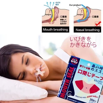 Băng Miệng Cho Ngủ Chống Ngáy Miếng Dán Mũi Miếng Dán Chăm Sóc Sức Khỏe Cho Giấc Ngủ Tốt Hơn Ngáy Dụng Cụ Hỗ Trợ
