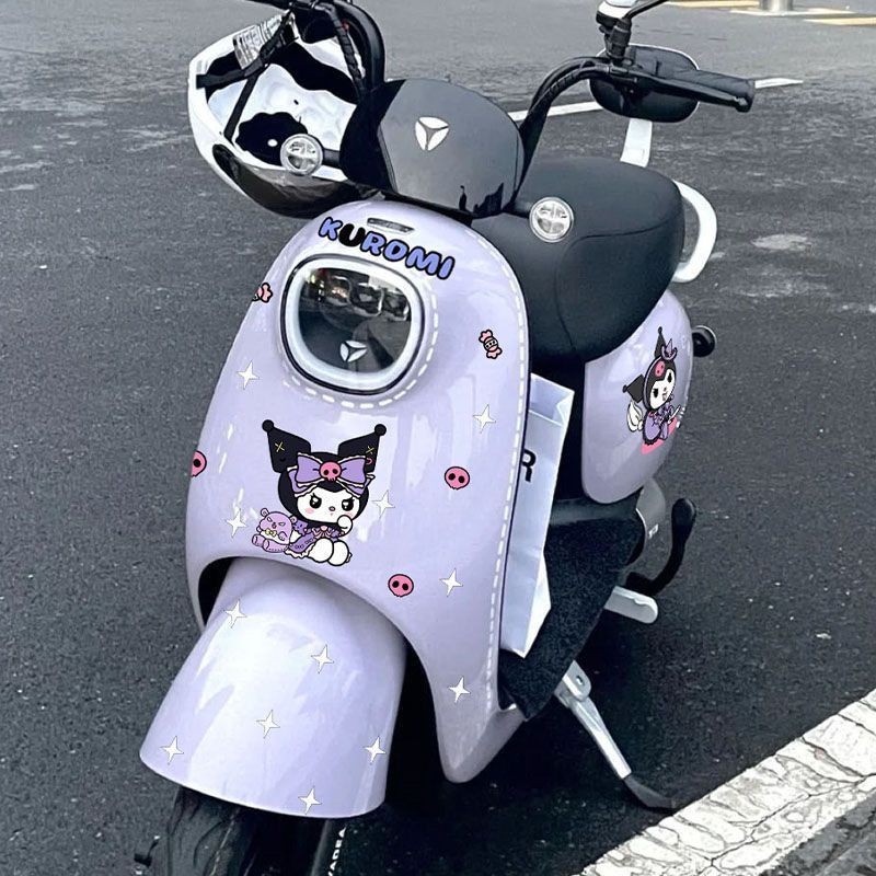 Kuromi Xe Máy Điện Miếng Dán Sanrio Tai Lớn Chó Hoạt Hình Dễ Thương Pin Trang Trí Xe Miếng Dán Scratch Kuromi Điện Xe Máy Dán Sanrio Tai Nghe Lớniuwyw1.my20250508