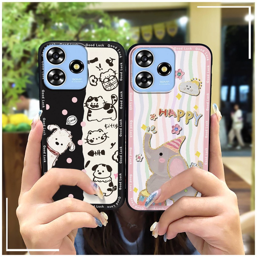 Ốp Điện Thoại TPU Chống Thấm Nước Cho ZTE Blade A73 4G / V50 Smart / V50 Design 4G / Axon50Lite Chống Bụi Bẩn Chống Va Đập Silicon Điện Thoại Di Động Tay Áo Graffiti Dễ Thương Bọc Toàn Bộ Vỏ Chống Sốc