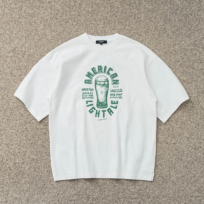 Chất Lượng Cao Nam Nữ Cổ Tròn Tay Ngắn In Họa Tiết Thực Phẩm Hàng Có Sẵn Áo Sơ Mi Cotton Cao Cấp XS-3XL