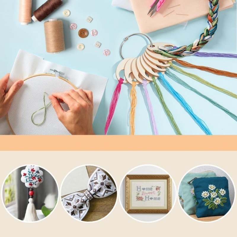 BTF 100 Chiếc Crosses Stitching Thread Organizers Flos Drops Flos Organizers
