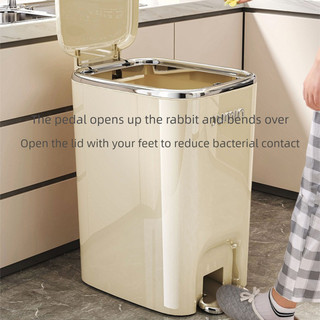Đôi Mở Và Đóng Thùng Rác Có Thể Bàn Đạp Bấm Tay Tiện Lợi Mở Và Đóng 30cm Đường Kính Cực Lớn Nhà Bếp Phòng Tắm Thép Không Gỉ Lưu Trữ Dụng Cụ Tiện Dụng