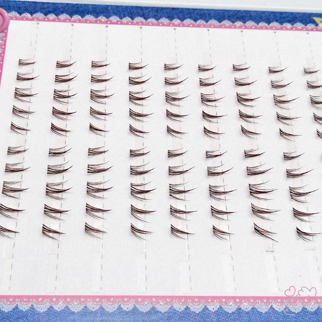 C Curl DIY Dải tái sử dụng Hàng mi Cụm lông mi dưới riêng lẻ cho chương trình thời trang Khiêu vũ đám cưới