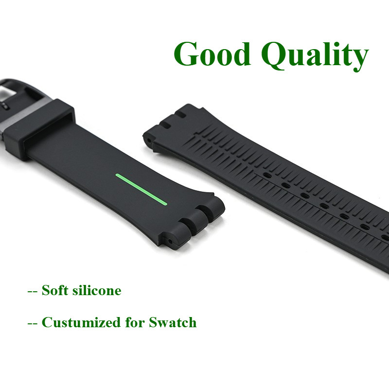 Dây đồng hồ silicon thay thế cho Swatch 16mm/17mm/19mm/20mm, nhiều màu, phù hợp nam nữ