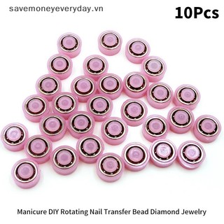 [savemoneyeveryday] 10 Phụ kiện trang sức xoay móng tay Vòng bi xoay đa năng Xoay có thể xoay được Trang trí móng tay hạt [vn]