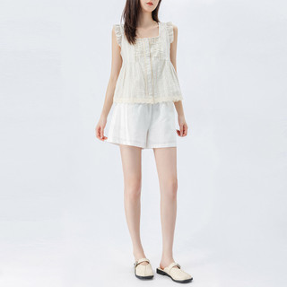 [MIZIQI] Quần short lưng co giãn màu trơn, Quần short chống chói đơn giản dành cho nữ