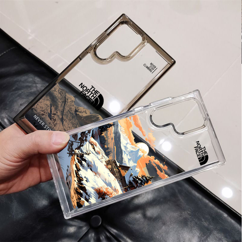 Ốp lưng không gian trong suốt cứng gắn tuyết cho Samsung S25 Ultra Edge S24 Ultra S24 FE A56 cho Samsung S25 + S24 S23 Ultra S22 S21 FE S20 A16 A15 A72