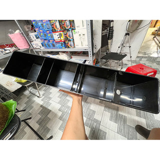 Lọc Tràn Nhựa 4 Ngăn Cho Bể Cá Cảnh (76x15x15cm) (Màu Nhựa Đen)