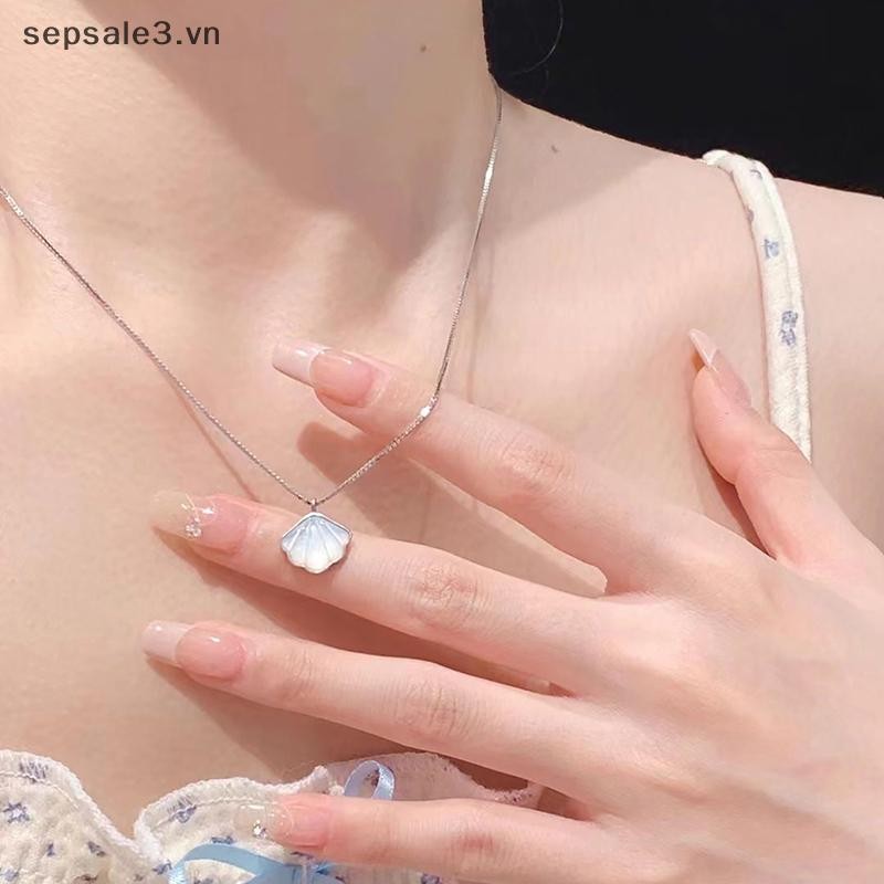 # VN # Vòng cổ mặt dây chuyền bằng đá mặt trăng đơn giản Màu bạc Dây chuyền xương đòn cho nữ Cô gái Phụ kiện trang sức thanh lịch Quà tặng.
