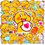 Hộp 50 Nhãn Dán Hình QOOBEE Decal Phản Quang 7 Màu Halogram Chống Nước