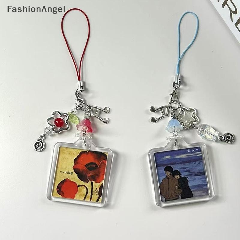 Fashionangel 1 Túi Mặt Dây Chuyền Handmade Đính Hạt Sống Tình Yêu Đèn Điện Thoại Quyến Rũ Cặp Đôi Thời Trang Y2k Anime Khung Ảnh Dây Xích Điện Thoại VN