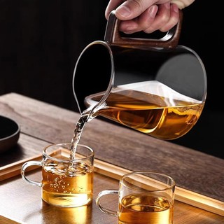 Ấm pha trà thủy tinh 800ml chịu nhiệt có lọc, pha cà phê, dùng cho Kung Fu, văn phòng