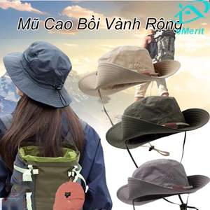Mũ Cao Bồi Vành Rộng,Mũ chống nắng，nón leo núi nón tai bèo đi biển vành rộng chống tia uv，chống thấm nước