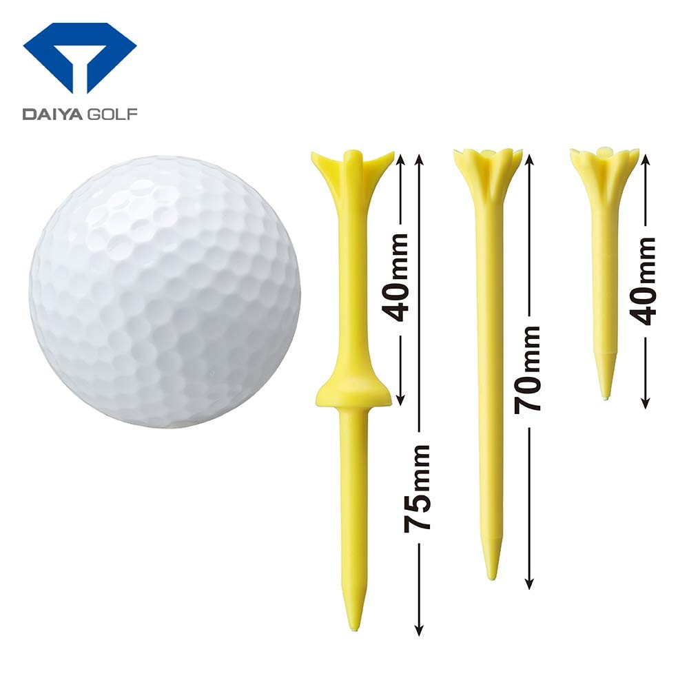 Daiya Golf Repro Tee Long có nấc – Màu vàng TE-434, gói 12 cái